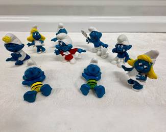 Vintage Smurf Figurines