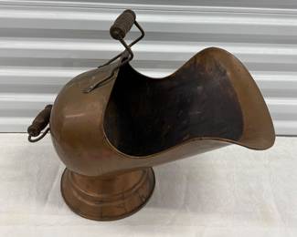 Solid Copper & Brass Scuttle Bucket