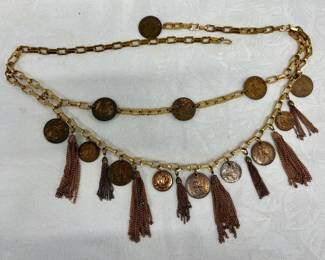 Copper Coin Charm Belt