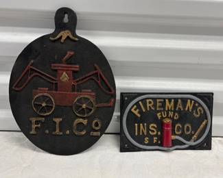 Iron Fire Department Wall Accents