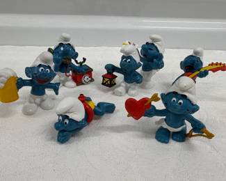Vintage Smurf Figurines
