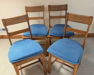 Four Solid Wood Chairs
