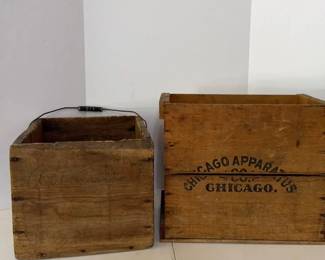 Chicago Apparatus Co Wooden Box Vintage Wood Box.