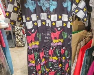 Hand-painted dress by Robin Brown of Alpine, TX