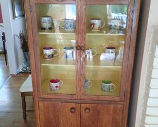 Vintage cabinet with glass doors
