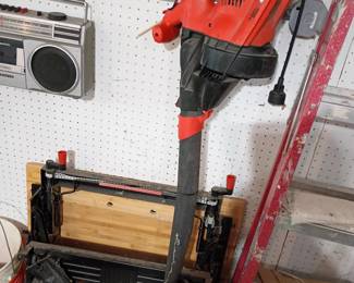 Workmate , power blower and step ladder 