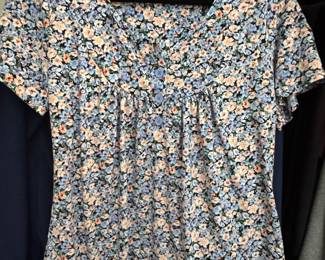Floral Print Babydoll Blouse