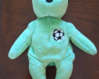 Ty Beanie Baby "Kicks" the Soccer Bear