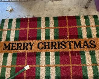 Merry Christmas Plaid Doormat