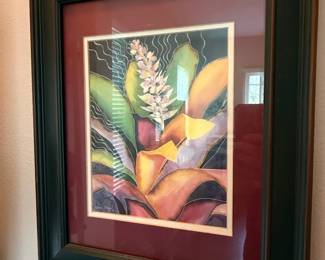 Signed "Bird of Paradise" Watercolor Painting