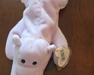 Ty Beanie Baby "Happy" the Hippo (Lavender)
