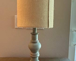 Table Lamp with Burlap Shade