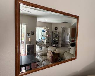 Wooden Framed Wall Mirror