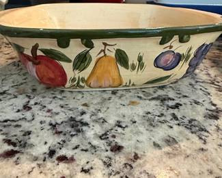 Home Trends Granada Fruit Pattern Casserole Dish