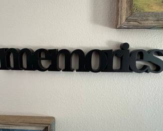 Black Metal "Memories" Word Art