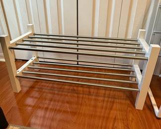 IKEA TJUSIG Shoe Rack, White/Metal
