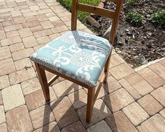 Wooden Dining Chair with Upholstered Seat