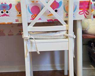 White X-Back Dining Chair with Cushion