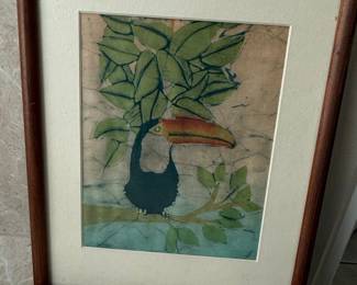 Framed Batik Toucan Art Print