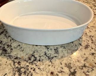 White Oval Baking Dish
