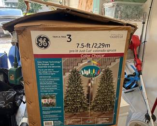 GE Trim-A-Tree 3 Colorado Spruce Pre-lit Artificial Christmas Tree