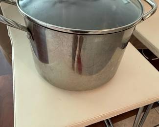 Princess House Stainless Steel Stock Pot with Glass Lid