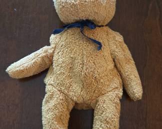 Ty Beanie Baby Fuzz Bear with Blue Ribbon