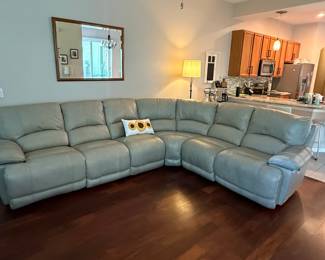 Curved Sectional Recliner Sofa