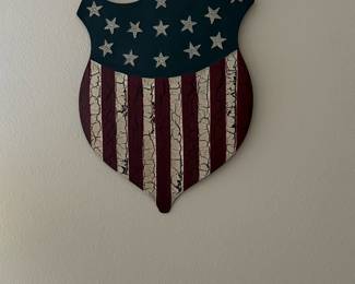 American Flag Shield Wall Decor