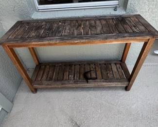Wooden Console Table with Shelf