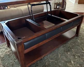 Benton Square Merlot Lift-Top Coffee Table