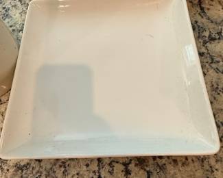 White Square Salad Plate