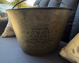 Magnolia Market Galvanized Metal Bucket