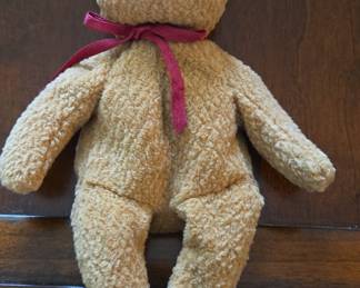 Ty Beanie Baby Curly Bear with Red Ribbon