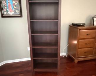 Dark Wood Tall Bookcase