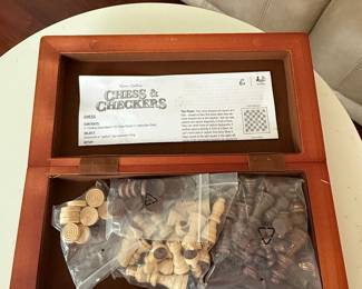 Wooden Chess and Checkers Set