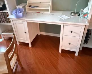 IKEA HEMNES White Writing Desk with Hutch