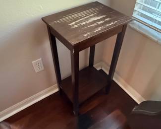 Distressed Wood Accent Table