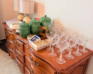 Antique dresser and miscellaneous