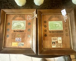 FRAMED OLD COIN DISPLAYS