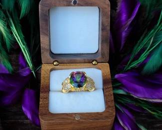 03 087 NYCII 12CTW Mystic Topaz White Topaz Platinum Plated Over Sterling Silver