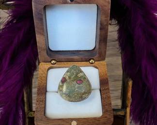 032 Ruby Fuchsite Ring Size 13 Tested