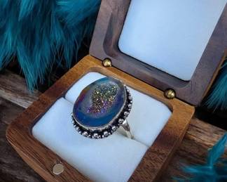 033 Titanium Druzy Ring So Pretty