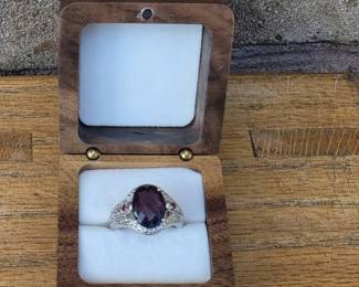 084 Victoria Wieck 5.5 Carat Purple Fluorite And Rhodolite Sterling Silver