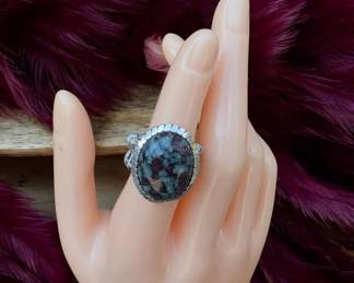 045 Eudialyte Sterling Silver Ring Tested