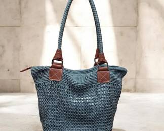 017 The Sac Shoulder Crocheted Bag Teal