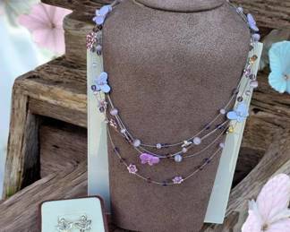 034 Butterfly Necklace With Earrings