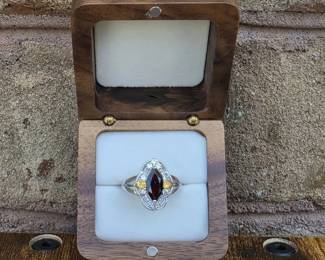 060 Sterling Silver With Gold Vermeil Ring