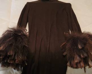 Vintage feathered dress