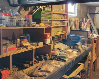 Hand tools, fasteners, wood, etc